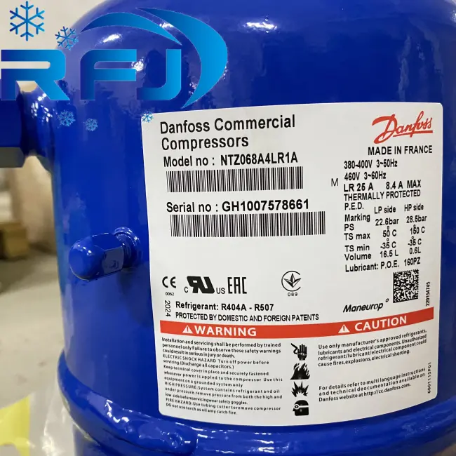 Danfoss Maneurop Resissocating Compressor NTZシリーズ